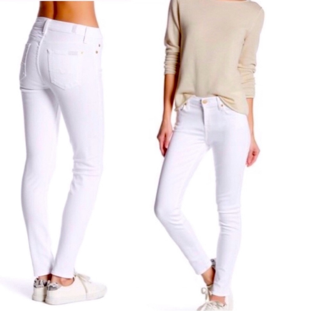 7 For All Mankind  White Gwenevere Mid-rise size 27